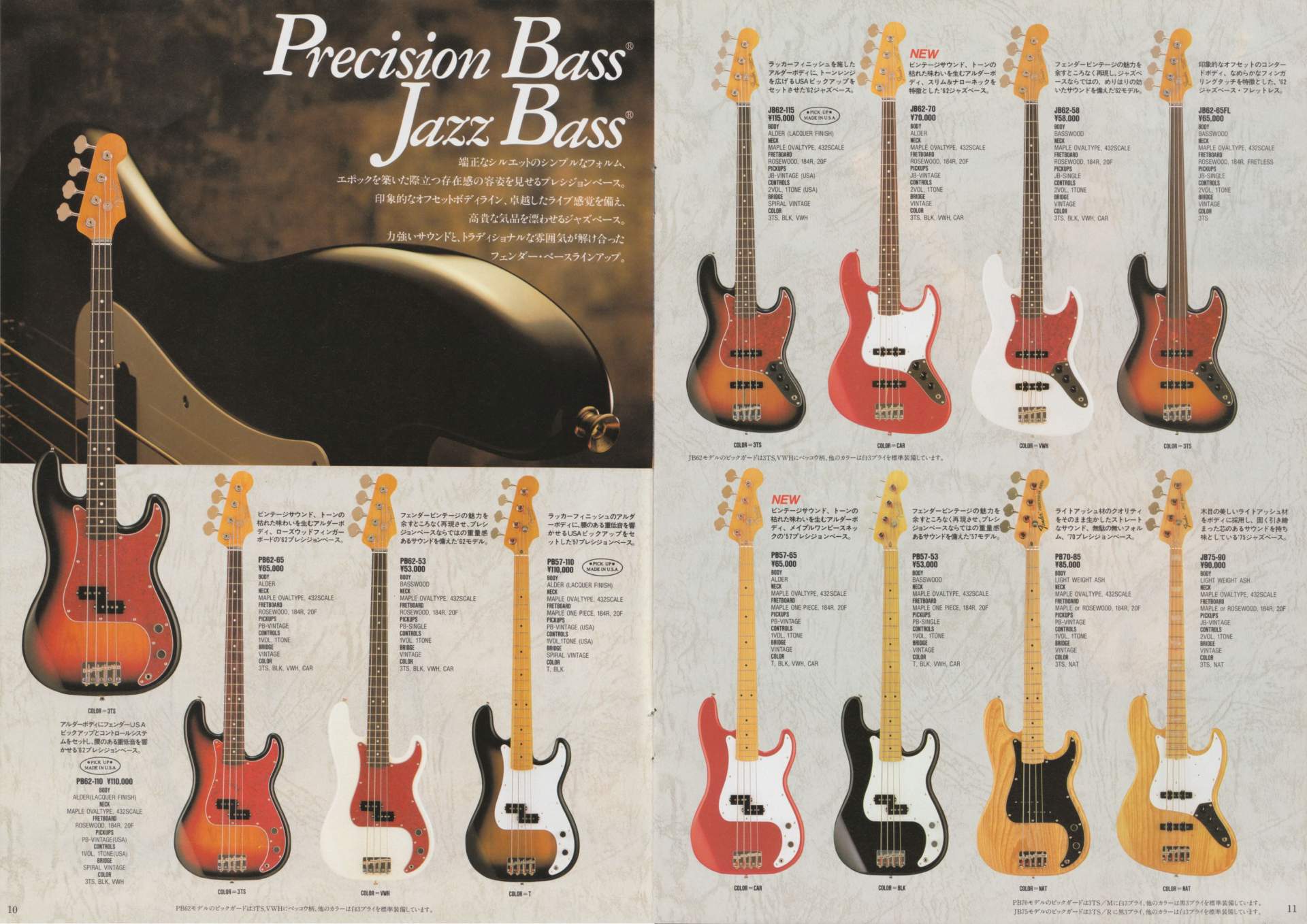 The World of Musical Instruments Brochures Fender Japan Catalog 1995