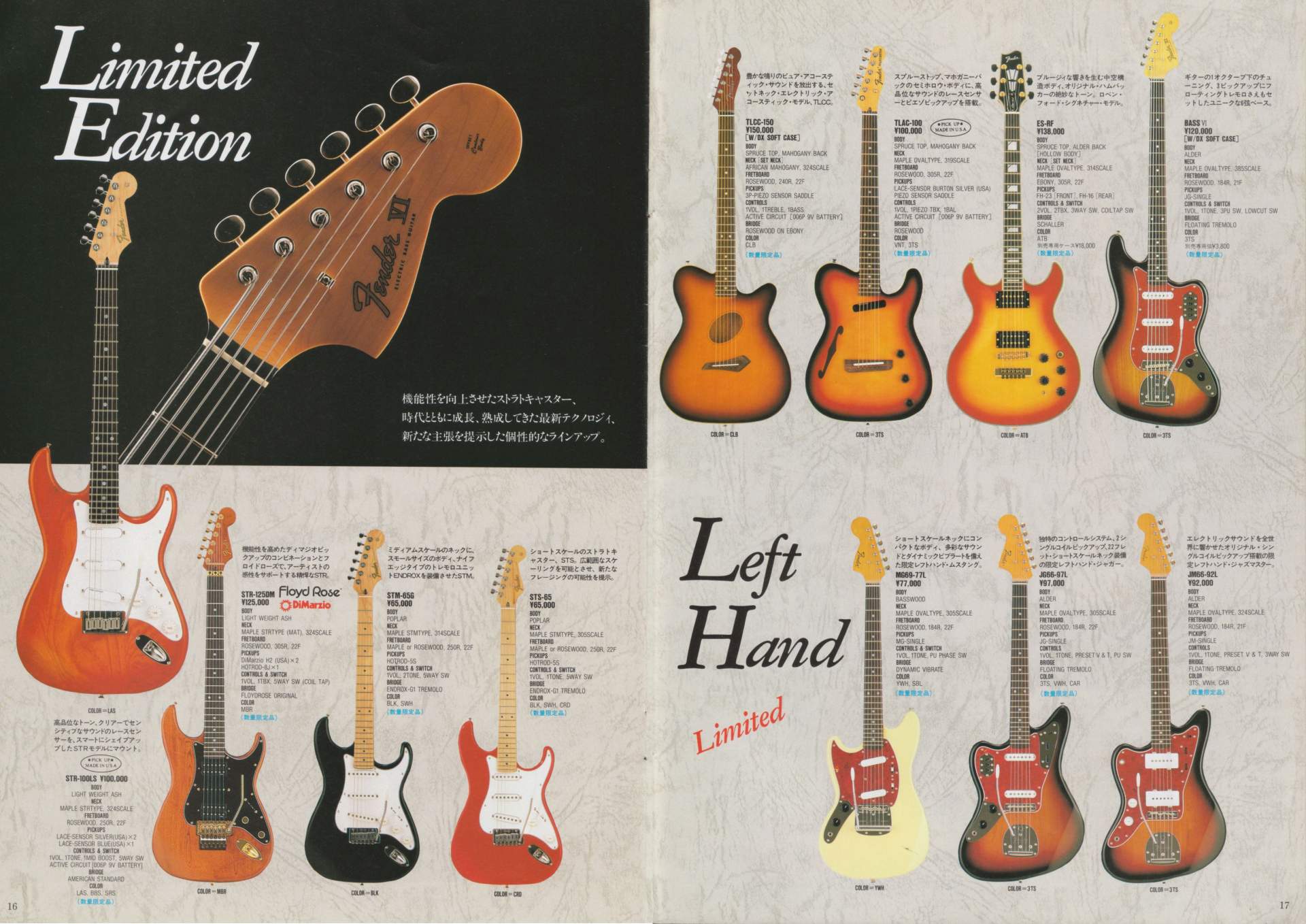 The World of Musical Instruments Brochures Fender Japan Catalog 1995