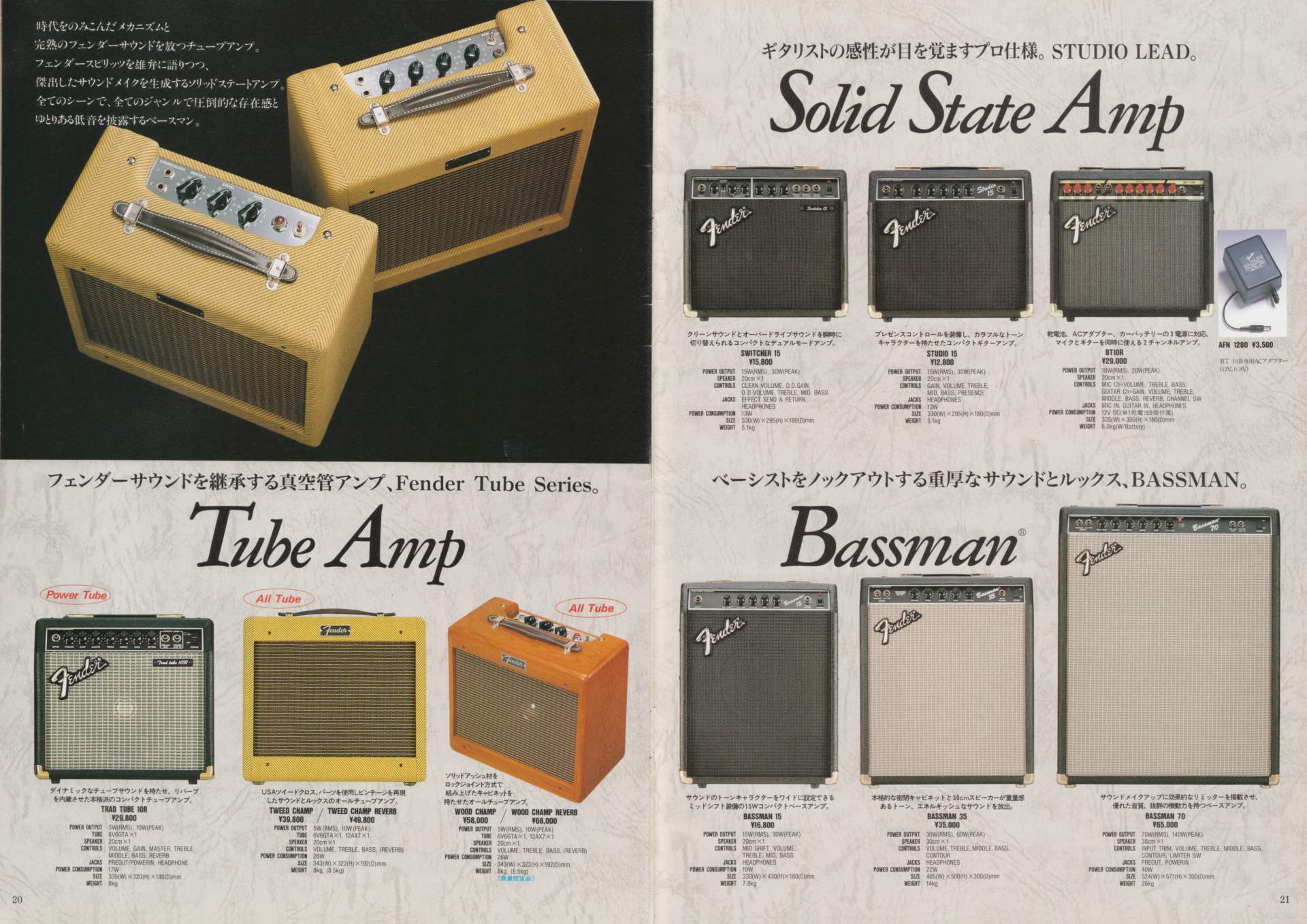 The World of Musical Instruments Brochures Fender Japan Catalog 1995
