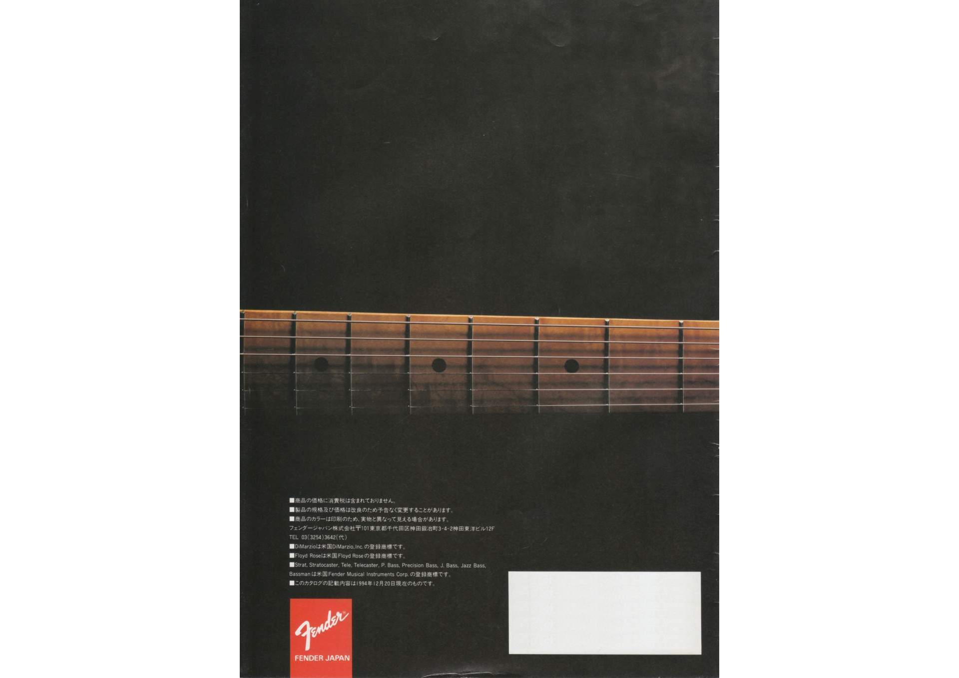 The World of Musical Instruments Brochures Fender Japan Catalog 1995