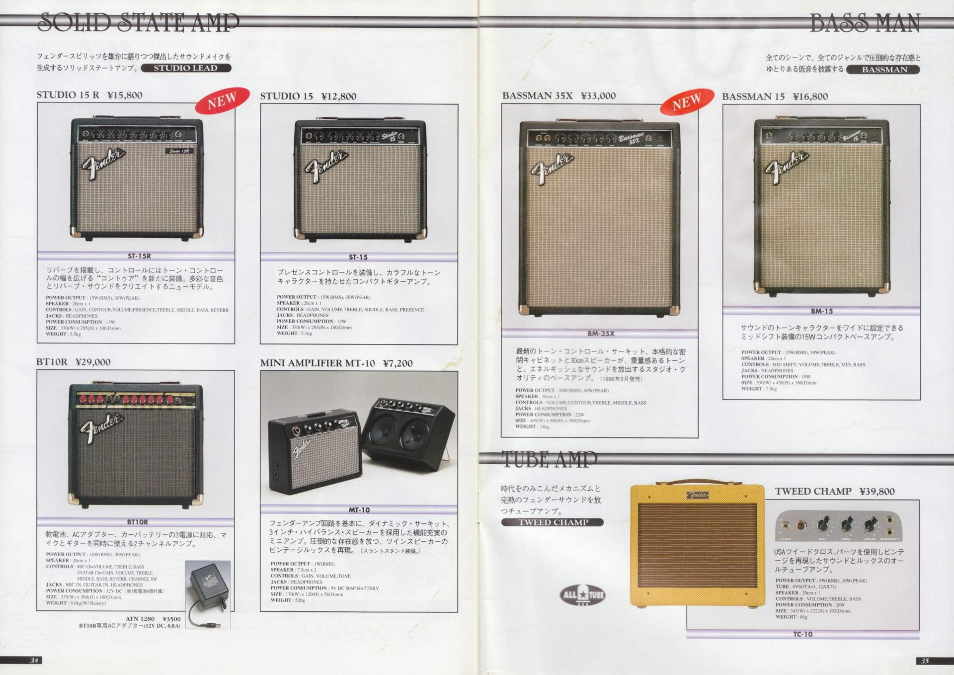 The World of Musical Instruments Brochures Fender Japan Catalog 1996