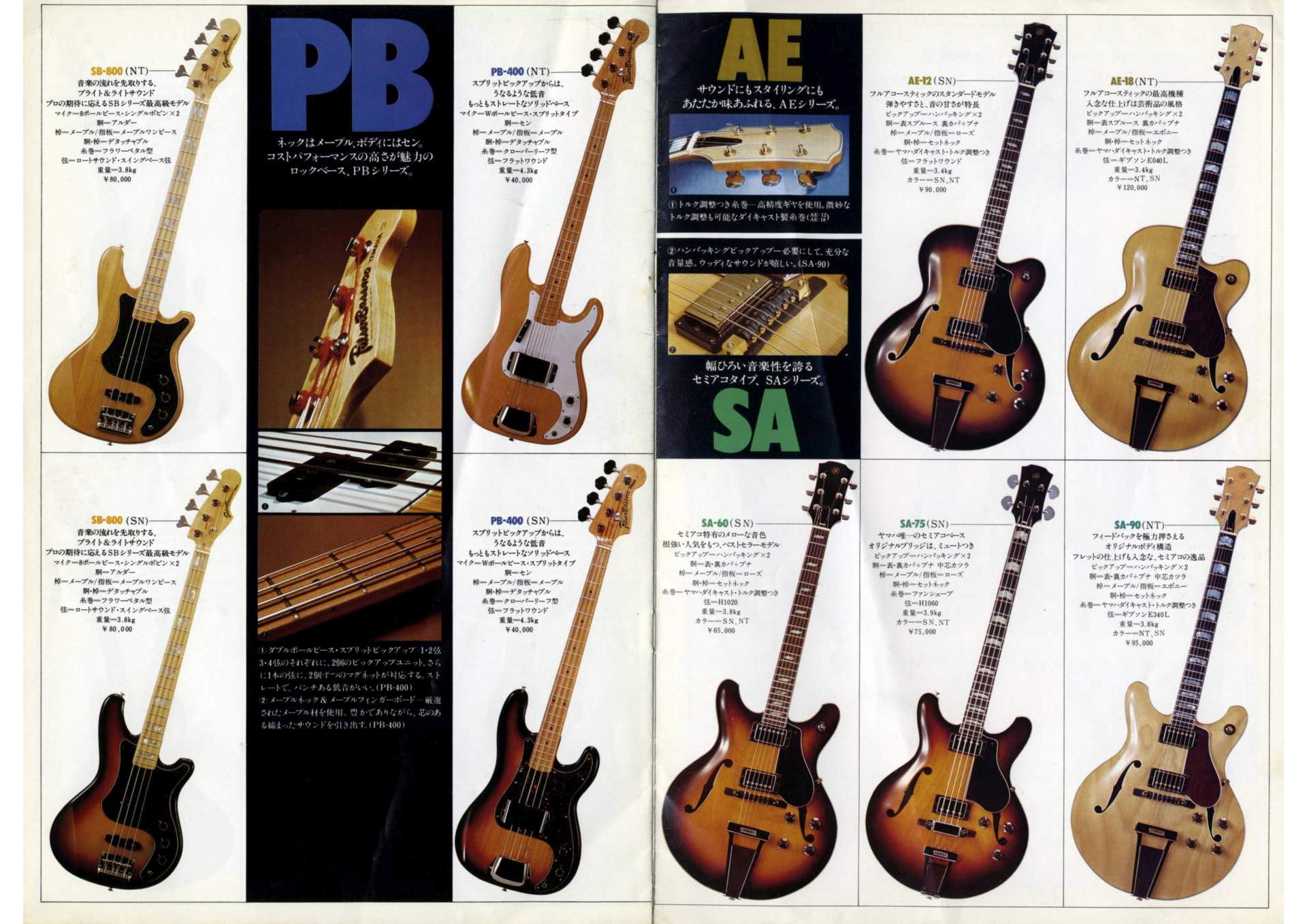 楽器カタログの世界 - ヤマハ エレキギターカタログ 1976 Page 6