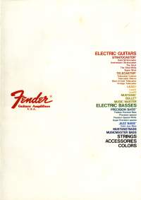 Fender Guitars catalog 1981